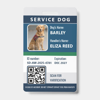 Service Dog ID Card – Official Verification Badge