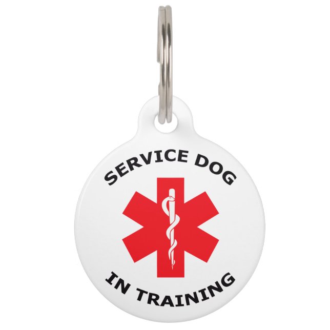 Service Dog in Training Pet Tag (Front)