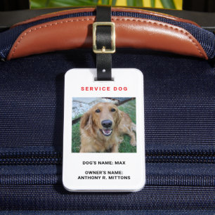 Service Dog Luggage Tag