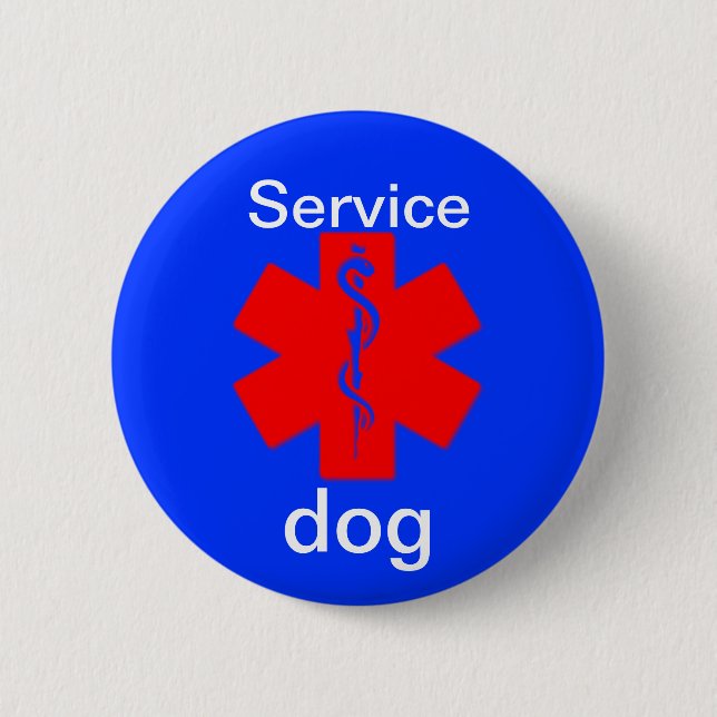 service dog medical alert symbol button (Front)
