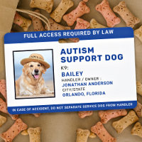 Service Dog Personalised Photo Autism Support Dog