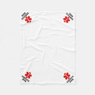 Service Dog Place Mat Fleece Blanket