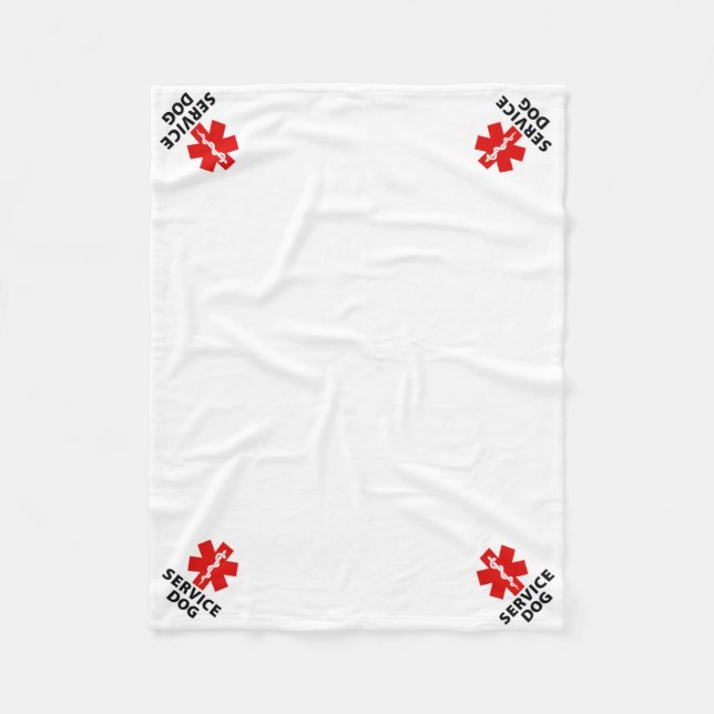 Service Dog Place Mat  Fleece Blanket (Front)