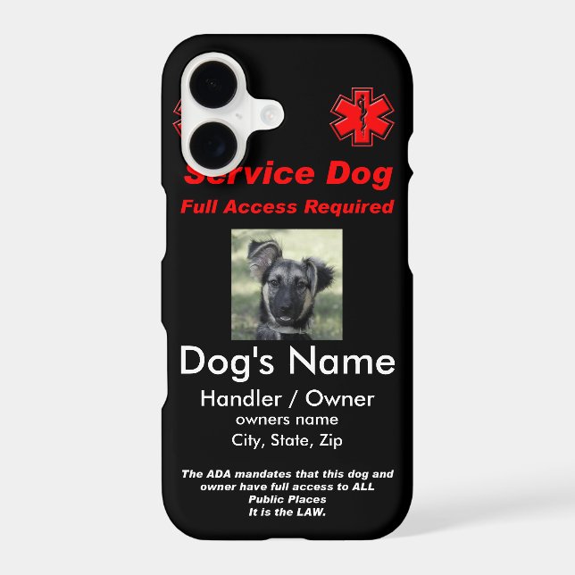 Service Dog Tag (Back)