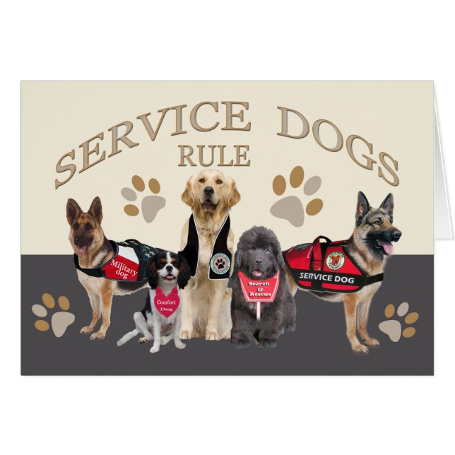 Service Dogs Rule Merchandise and Apparel (Front Horizontal)