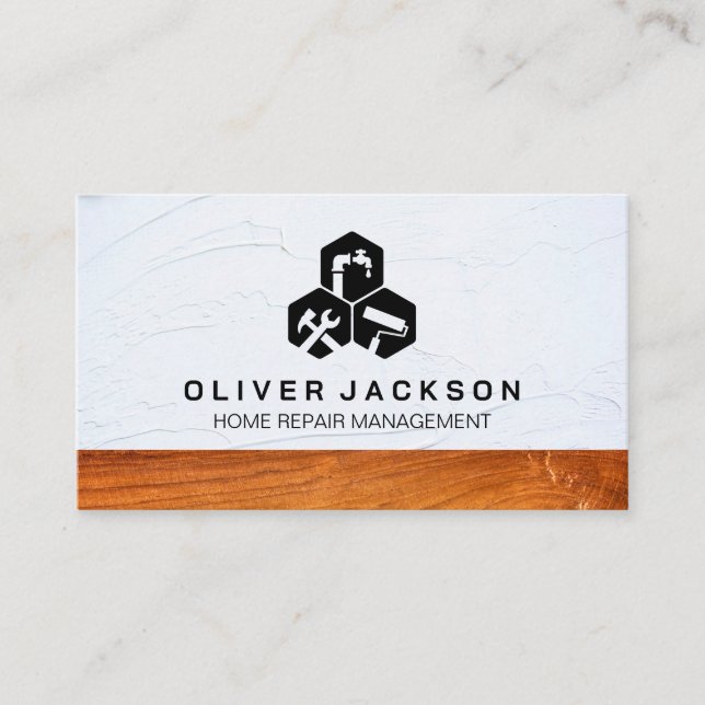 Service Icons | Carpentry | Builders Business Card (Front)