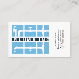 Service maintenance and repair of plumbing busines business card