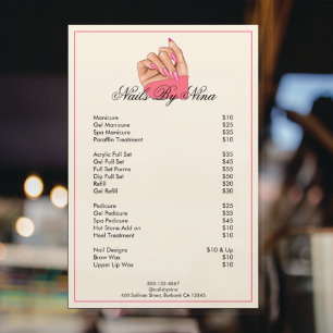 Service Price List l Nail Artist Beauty Salon