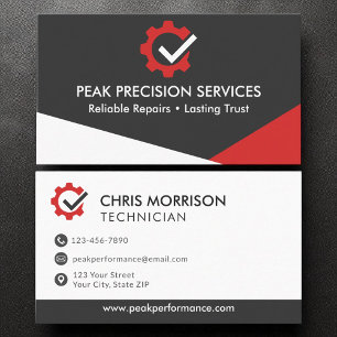 Service Repair Mechanic Professional Modern Logo  Business Card