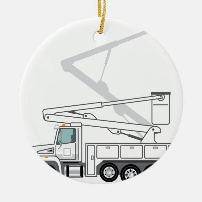 Service Truck Ceramic Tree Decoration (Front)