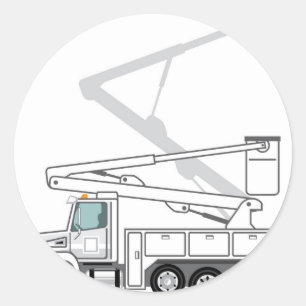 Service Truck Classic Round Sticker