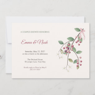 Serviceberry Branch Couples Shower Invitation