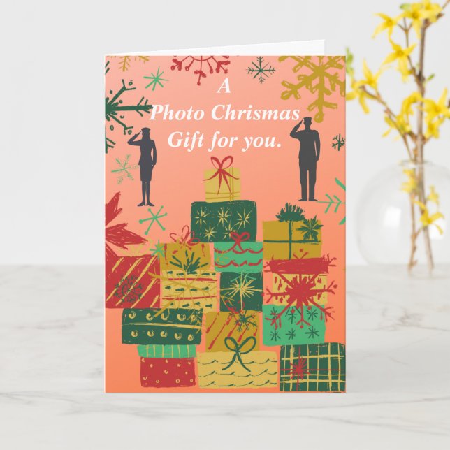 Servicemens tandard, 5" x 7" Folded Greeting Card (Yellow Flower)