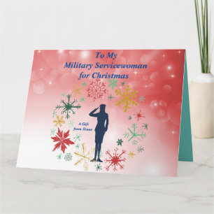 Servicewoman Folded Greeting Card