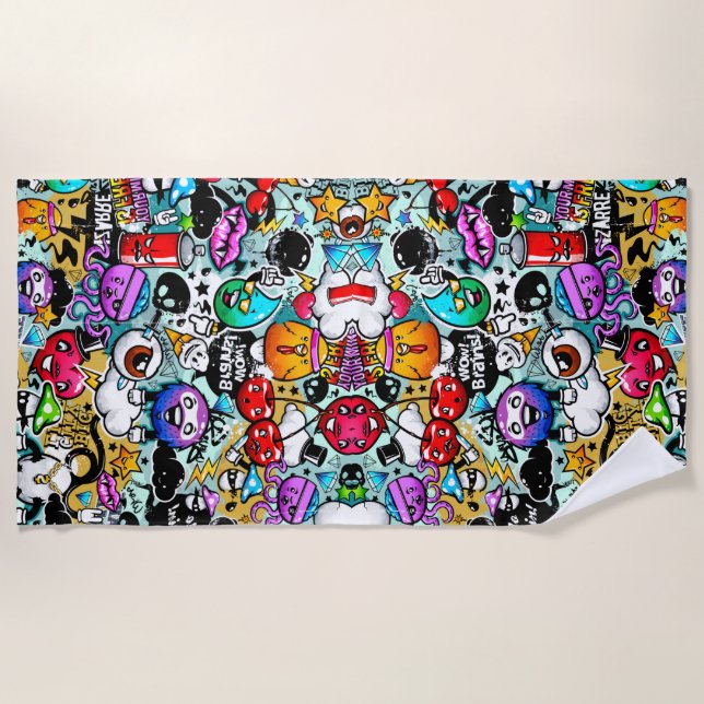 SERVIETTE DE PLAGE  BEACH TOWEL (Front)