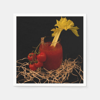 Serviette motif Cocktail Vodka Tomate Napkin