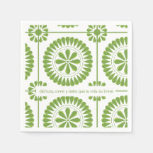 servilleta de papel con diseño mexicano