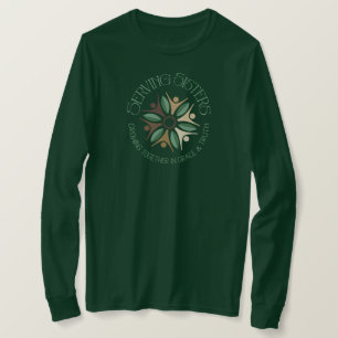 SERVING SISTERS LOGO LONG GREEN SLEEVE T-Shirt