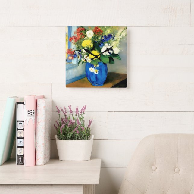 serving tray square wall clock (Reading Room)