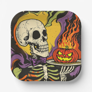 "Serving up Scares" Replica Circa 1950's Paper Plate