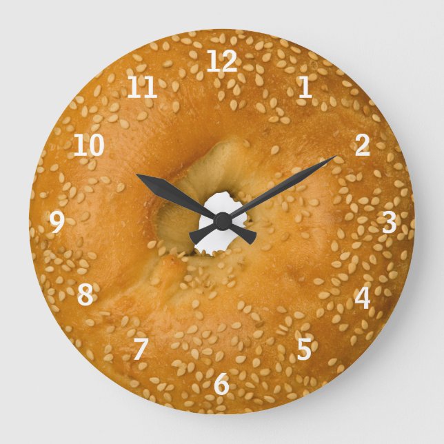 Sesame Bagel Clock (Front)