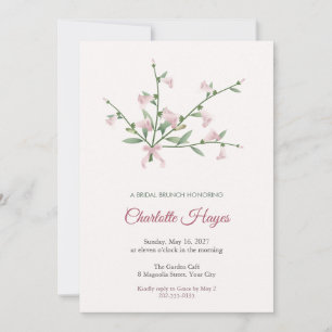 Sesame Flower Spray Bridal Brunch Invitation