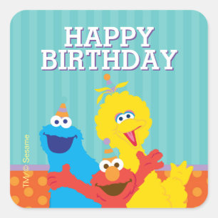 Sesame Pals Birthday Party Square Sticker