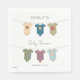 Sesame Pals Bodysuits Baby Shower Napkin