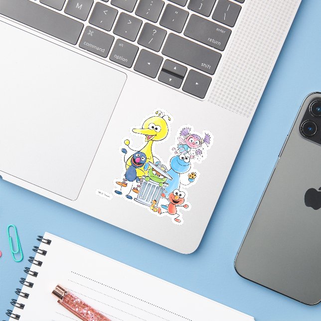 Sesame Pals Doodley Graphic (Laptop w/ iPhone)