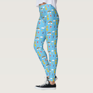 Sesame Pals Rainbow Doodley Pattern Leggings