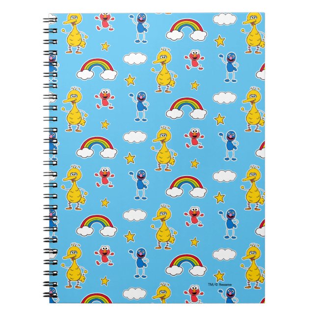 Sesame Pals Rainbow Doodley Pattern Notebook (Front)