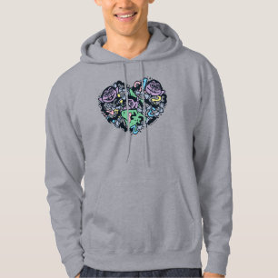Sesame Sesame   Count von Count Doodle Heart Hoodie