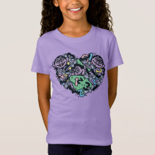 Sesame Sesame   Count von Count Doodle Heart T-Shirt