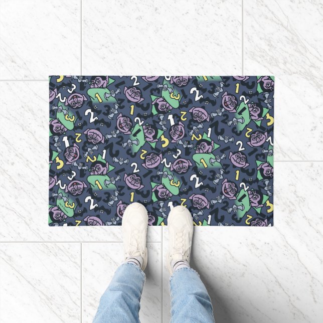 Sesame Sesame | Count von Count Doodle Pattern Doormat (Indoor)