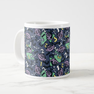 Sesame Sesame   Count von Count Doodle Pattern Large Coffee Mug