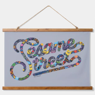 Sesame Sesame   Doodle Logo Hanging Tapestry