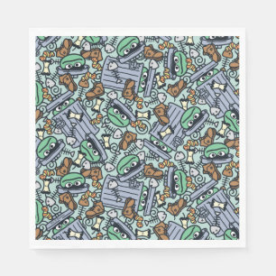 Sesame Sesame Oscar the Grouch Pattern Napkin