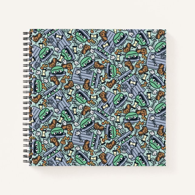 Sesame Sesame | Oscar the Grouch Pattern Notebook (Front)