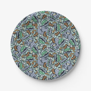 Sesame Sesame Oscar the Grouch Pattern Paper Plate