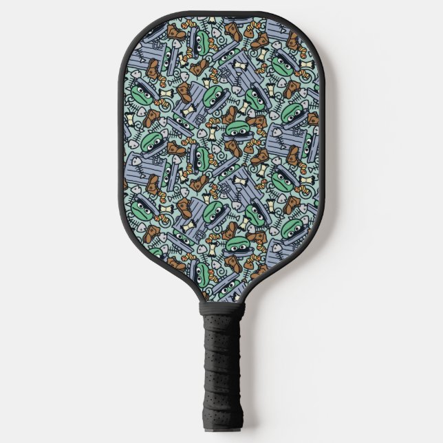 Sesame Sesame | Oscar the Grouch Pattern Pickleball Paddle (Front)