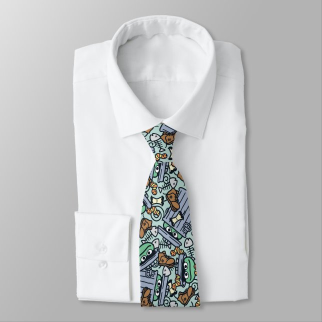 Sesame Sesame | Oscar the Grouch Pattern Tie (Tied)