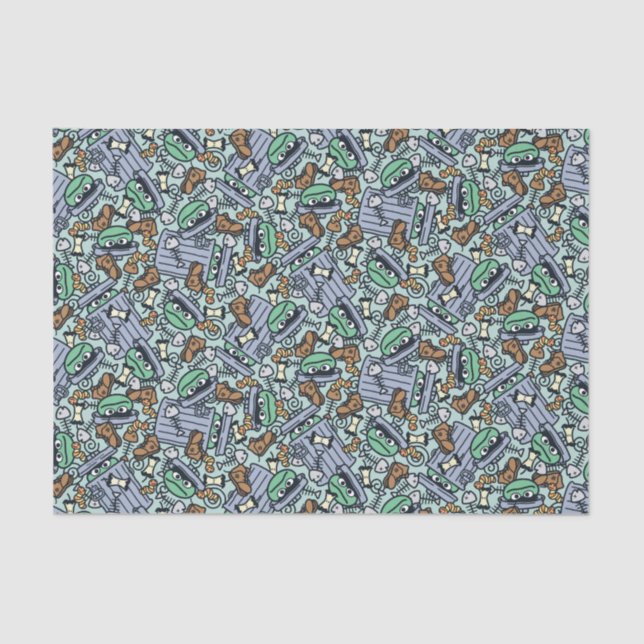 Sesame Sesame | Oscar the Grouch Pattern Tissue Paper (Front)
