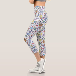 Sesame Sesame   Sesame Pals Doodle Pattern Capri Leggings