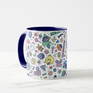 Sesame Sesame   Sesame Pals Doodle Pattern Mug