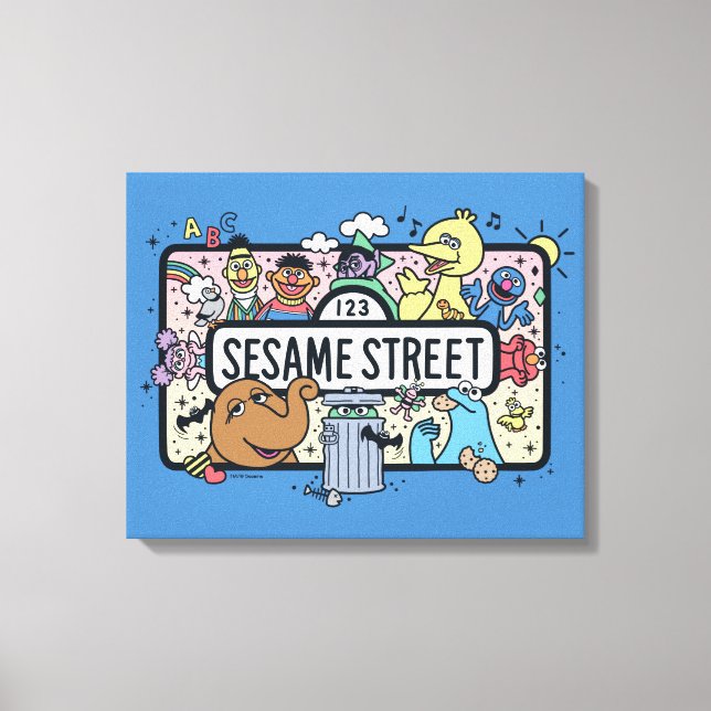 Sesame Sesame | Sesame Pals Doodle Sign (Front)