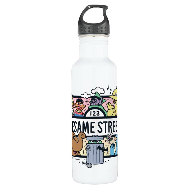 Sesame Sesame | Sesame Pals Doodle Sign 710 Ml Water Bottle (Front)