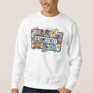 Sesame Sesame   Sesame Pals Doodle Sign Sweatshirt