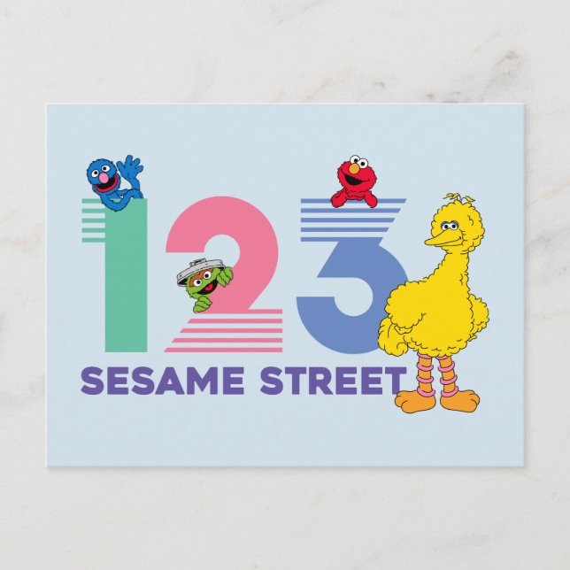 Sesame Street 123 Postcard (Front)