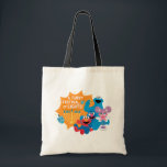 Sesame Street | A Furry Festival of Lights! Tote Bag<br><div class="desc">Celebrate Hanukkah with your favourite Sesame Street friends in this delightful “A Furry Festival of Lights!” design! Featuring Cookie Monster, Elmo, Grover, and Abby Cadabby, this festive illustration captures the joy and warmth of the holiday season. Surrounded by a glowing menorah, playful dreidels, and cheerful smiles, this design is perfect...</div>