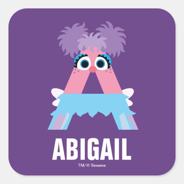 Sesame Street | A is for Abby Square Sticker (Front)